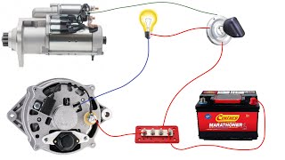 How to Wire Starter Motor And Car Alternator  Starter Motor Wiring Diagram  Car Alternator Wiring [upl. by Elenaj]