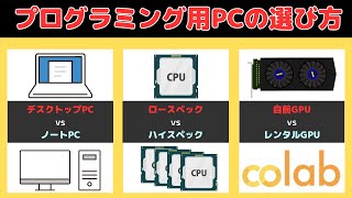 【初心者向け】プログラミング用PCの選び方！！ [upl. by Curson264]