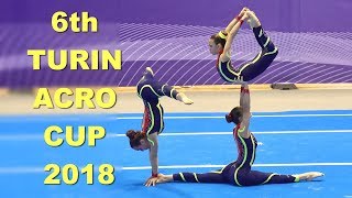 6th TURIN ACRO CUP 2018 ACROBATIC GYMNASTICS INTERNATIONAL CUP DAY 3 Finals 10 [upl. by Saoj]