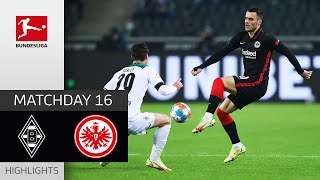 Borussia Mgladbach  Eintracht Frankfurt 23  Highlights  Matchday 16 – Bundesliga 202122 [upl. by Boj]