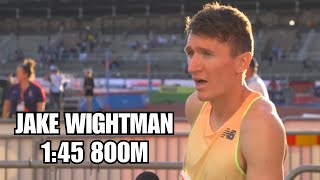 Jake Wightman Post Race Reaction 800m  Stockholm Diamond League 2024 [upl. by Jablon]