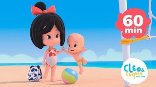 Vamos a la playa y más canciones infantiles de Cleo y Cuquin  Familia Telerin [upl. by Kolva]