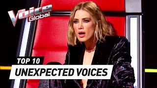 SURPRISING VOICES during the Blind Auditions on The Voice [upl. by Golightly]