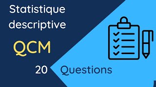 QCM 20 questions  Statistiques descriptives [upl. by Nelav]