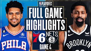 3 76ERS at 6 NETS  FULL GAME 4 HIGHLIGHTS  April 22 2023 [upl. by Wagner138]