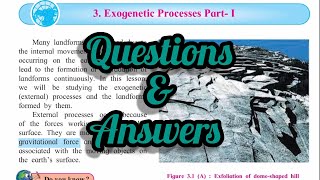 Class 9th  Geography  chp3  Exogenetic Processes Part1  Question Answer  magi academy [upl. by Adaline]