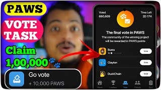 Paws Vote Task Process l Paws Final Vote Task Vote Trick 👍  Paws Go Vote Task  Paws Limited Task [upl. by Scopp]