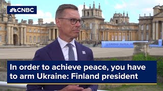 Finland president In order to achieve peace you have to arm Ukraine [upl. by Dick]