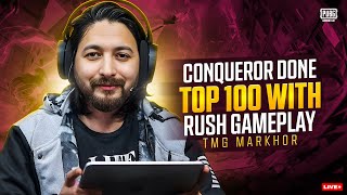 LETS GO FOR TOP 100 TODAY WITH 90 LEVEL  TMG MARKHOR  PUBG Live Stream [upl. by Wolfy]