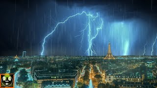 Orage sur Paris  Sons de Pluie et de Tonnerre pour dormir se détendre insomnie  8 heures [upl. by Klement]