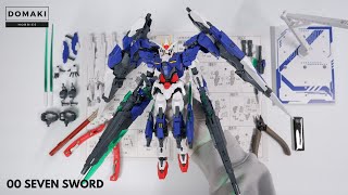 00 Gundam Seven Sword 1100 MG ASMR Stop Motion Build Model Kit MJH [upl. by Iidnarb]