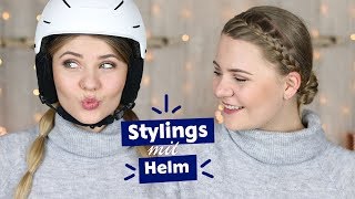 Skifahrfrisuren Stylings mit Helm I DominoKati [upl. by Ilyssa766]