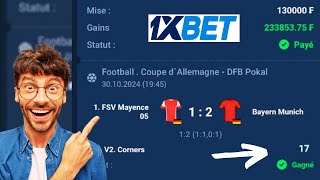 Paris Sportifs  Nouvelle Astuce 1XBET sur les CORNERS [upl. by Ikairik]