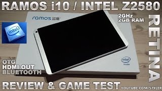 Ramos i10 Tablet REVIEW Intel Z2580 2GHz2GB RAM 101 Inch Retina  Android Tablet [upl. by Ordnas]