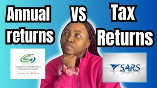 CIPC Annual Returns VS SARS Tax Returns [upl. by Epolenep301]