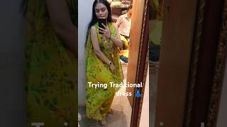 Trying Indian Wedding Dressestryingtraditionalwear traditionaldresses meghadhoteindianclothing [upl. by Anahtor]