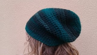 EINFACHE LONG BEANIE Mütze häkeln  Anleitung Mütze häkeln [upl. by Judenberg445]