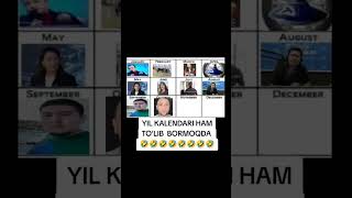 Yil kalendari🤣🤣🤣short tiktoktrends kulgu [upl. by Johannes]