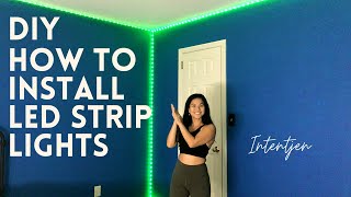 DIY How to Easily Install LED Strip Lights for Your Kids Bedroom [upl. by Laddie]