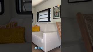 AMAZING CAMPER TRANSFORMATION Before amp After 5th Wheel RV Renovation Tour [upl. by Assira]