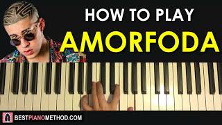 HOW TO PLAY  Bad Bunny  Amorfoda Piano Tutorial Lesson [upl. by Olmsted667]