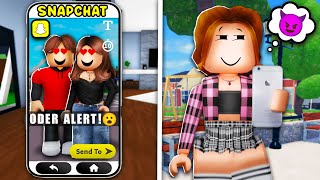 Roblox Snapchat But I Spy on SUSSY ODERS Brookhaven RP 🏡 [upl. by Brothers]