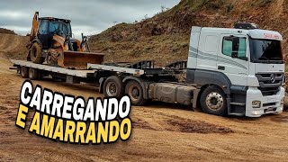 CARREGANDO E TRAVANDO UMA RETROESCAVADEIRA CASE [upl. by Rumilly]