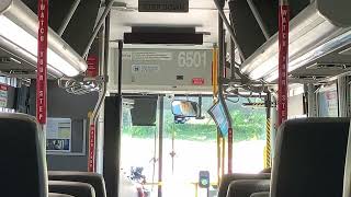 Pace 2015 Eldorado National Axess BRT Bus Ride Bus 6501 on Route 605 Eastbound to Rosemont CTA [upl. by Kenzi]