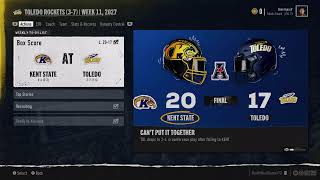 BYL Week 11 Kent State  Toledo [upl. by Rozina]