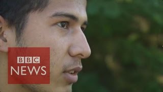 Refugee wheeled grandmother from Afghanistan to Hungary  BBC News [upl. by Odrareg]