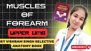 Selective Anatomy Muscles of Forearm Vishram Singh explanation in hindi anatomy upperlimb [upl. by Sivla]