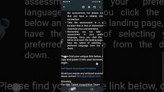 IBM Application developerRecruitment processtrait based assessment mail [upl. by Aicilec]