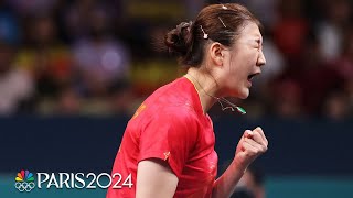 Chen Meng wins BACKTOBACK table tennis golds in a highenergy match  Paris Olympics  NBC Sports [upl. by Osgood797]