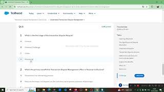 Transaction Dispute Management Quick Look  Salesforce Trailhead  Salesforce Quiz [upl. by Younger]