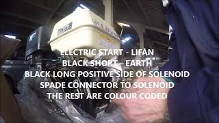 How to Wire a Lifan Engine Electric start and add Torque Converter [upl. by Enyaw]