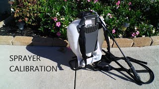 How to calibrate a backpack sprayer [upl. by Lexie]