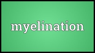 Myelination Meaning [upl. by Enniotna]