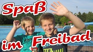 SommerFerien 2015 Vlog  Spaß im Freibad  Fun in the lido pool  Kanal für Kinder Kinderkanal [upl. by Sigismundo]