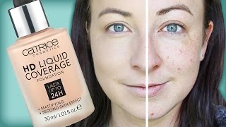 Catrice HD Liquid Coverage Foundation  Demo amp Review  Drugstore Makeup [upl. by Lecirg]