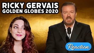 RICKY GERVAIS  Opening Monologue Golden Globes 2020  REACTION [upl. by Sandell]