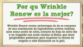 La Mejor Crema Antiarrugas Del Mundo  Wrinkle Renew Le Mundo [upl. by Aihsoj]