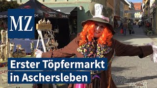 In Aschersleben wurde erstmals ein Töpfermarkt durchgeführt [upl. by Ellon]