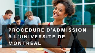 Comment déposer sa demande dadmission à luniversité de Montréal [upl. by Chiles]