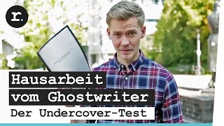 Hausarbeit vom Ghostwriter  der UndercoverTest [upl. by Analahs]