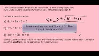 Solving Quadratic Equations [upl. by Preiser]