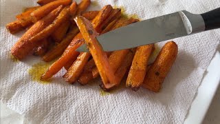 FRITES DE CAROTTES 🥕 AU AIR FRYER  PRÊTES EN 15 MIN  ENTRÉE  APÉRO food beautiful cooking [upl. by Gilletta]