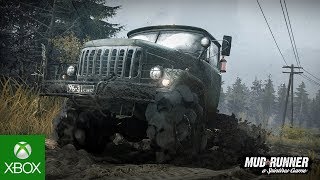 Spintires MudRunner  Giant Mining Dump Truck Driving Through Flood In City [upl. by Sanbo]