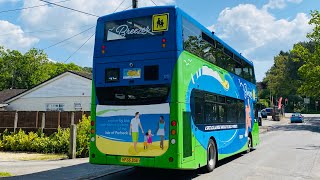 1707 Morebus ‘Purbeck Breezer’ Volvo B9TL MCV EvoSeti On Route 40 To Swanage [upl. by Kowal]