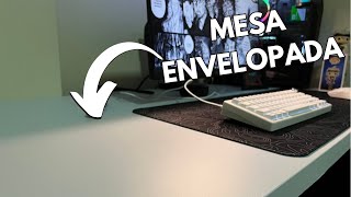 Envelopando Minha MESA de BRANCO [upl. by Idhem769]