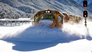 Most Awesome Trains Moving Through Snow Compilation [upl. by Maxa]